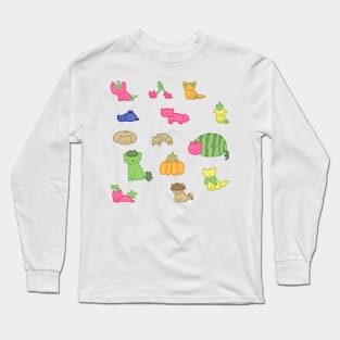 Fruity Kitties Sticker Pack Long Sleeve T-Shirt